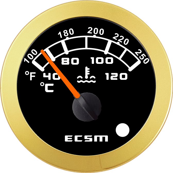 ECT-Water temperature gauge (with high temperature alarm light)