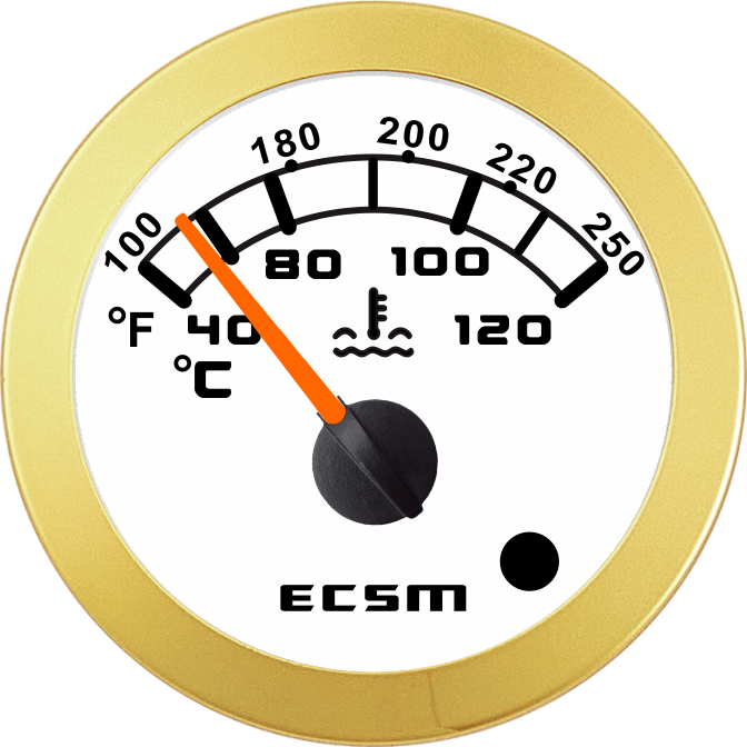 ECT-Water temperature gauge (with high temperature alarm light)